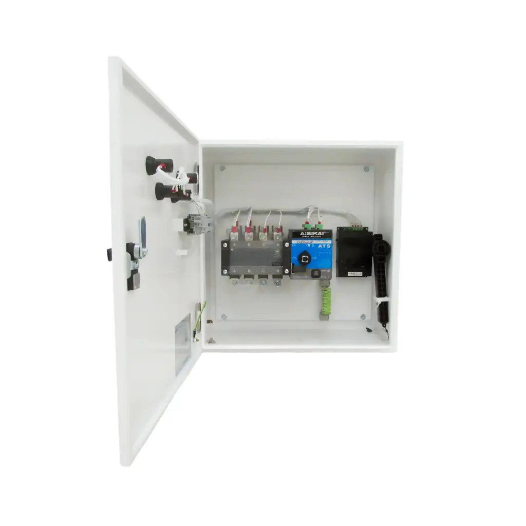 TRANSFERENCIA AUTOMATICA 1P ARMADA CON GABINETE - 160A (PARA CARGA HASTA 58KVA) 120/240V