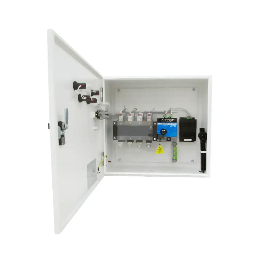 TRANSFERENCIA AUTOMATICA 1P ARMADA CON GABINETE - 250A (PARA CARGA HASTA 92KVA) 120/240V