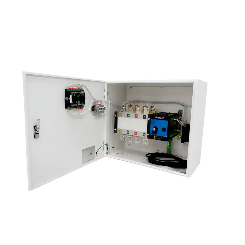 TRANSFERENCIA AUTOMATICA 3P ARMADA CON GABINETE - 400A (PARA CARGA HASTA 150KVA) 127/220V