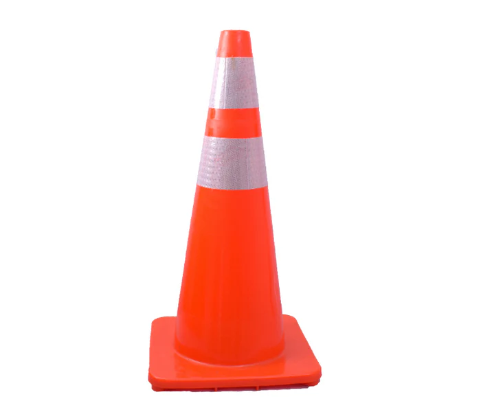 CONO DE TRAFICO DE PVC CON CINTA REFLECTIVA 28" 2,3KGS