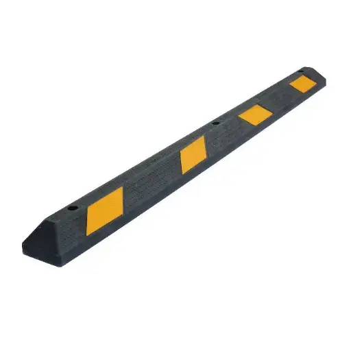 [OSL328] BROCAL DE GOMA PARA ESTACIONAMIENTO NEGRO MAS AMARILLO 1830x150x100MM PESO 14KG